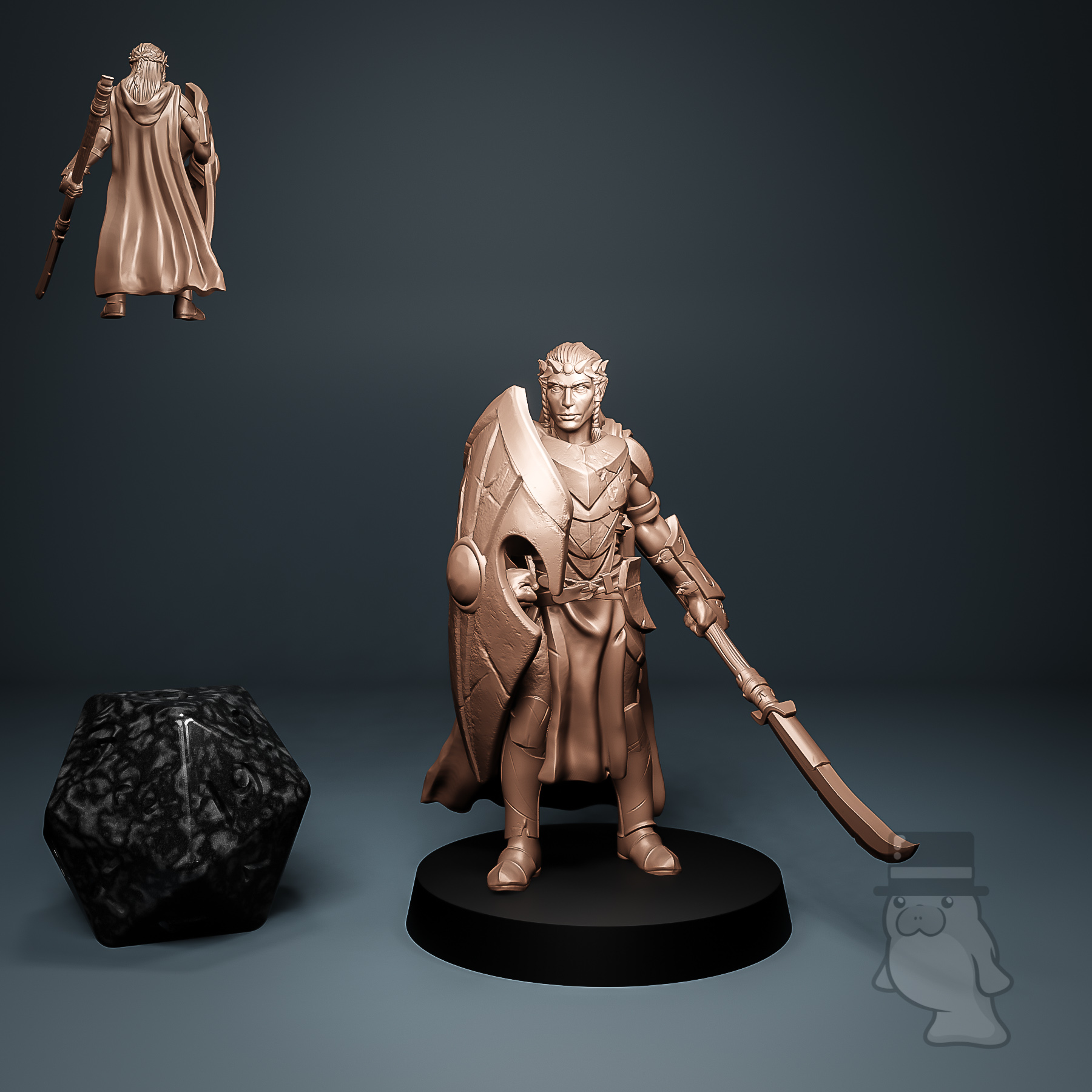 Male Elf DnD Heroes Fighters Tytan Troll Mini Manatee New Zealand